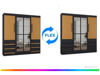 Guarda-roupa Casal com Espelho, 4 Portas e 6 Gavetas