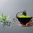 Vaso de Cerâmica Artesanal Criativo com Flores Artificiais