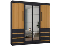 Guarda-roupa Casal com Espelho, 4 Portas e 6 Gavetas